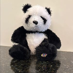 Ganz Webkinz Panda Bear 7" Realistic Black White Stuffed Plush HM111 No Code EUC